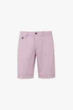 Lilac gabardine Bermuda shorts