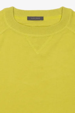 Lime fleece cut crewneck sweater