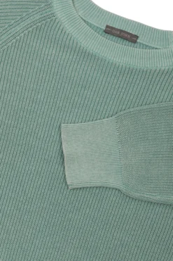 Mint ribbed crewneck sweater