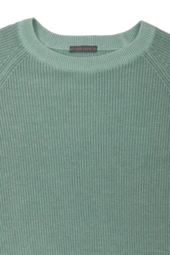 Mint ribbed crewneck sweater