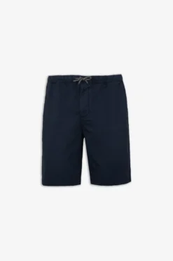 Navy garment-dyed Bermuda shorts