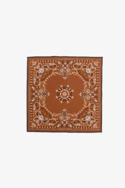 Orange cashmere design pocket square