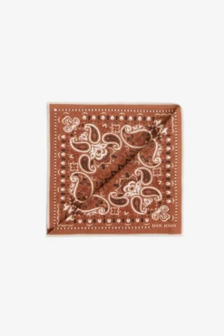 Orange cashmere design pocket square