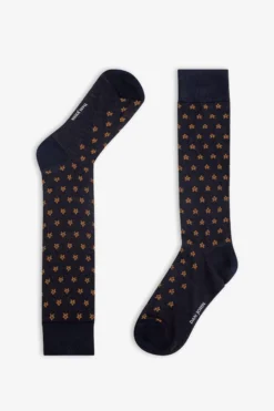 3-pack multi-pattern blue socks