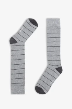 3-pack multi-pattern gray socks