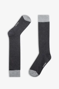 3-pack multi-pattern gray socks