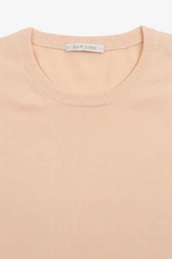 Peach cotton crewneck sweater