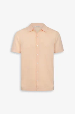 Peach short sleeved knit shirt