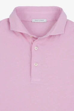 Pink jersey polo shirt