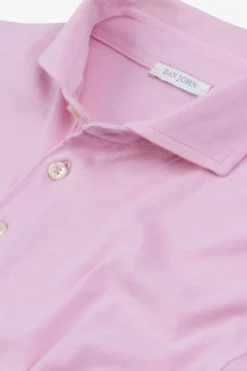 Pink jersey polo shirt