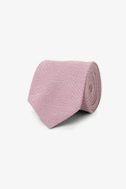 Pink woven tie