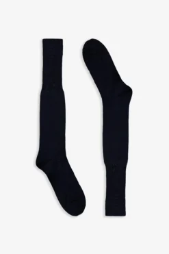 Plain blue mercerised cotton socks