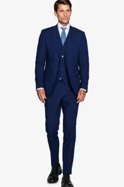 Plain royal blue classic suit blazer