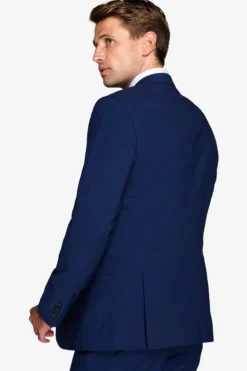 Plain royal blue classic suit blazer