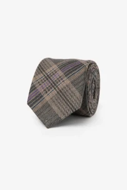 Purple Prince of Wales print tie