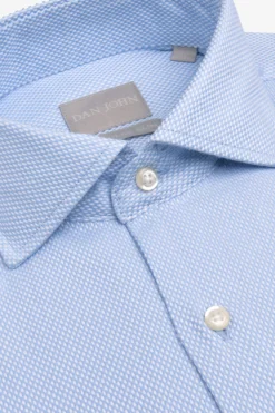 Regular-fit sky blue textured ‘la Picoco’ shirt