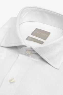 Regular-fit white textured ‘la Picoco’ shirt