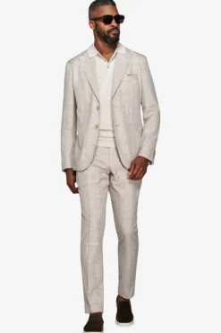Royal blue Herringbone suit blazer