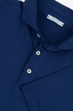 Royal blue jersey polo shirt