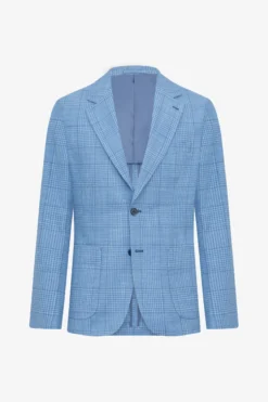 Royal blue overcheck blazer