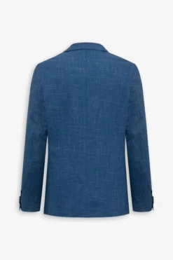 Royal blue slub canvas blazer