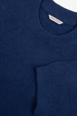 Royal blue woven knit t-shirt