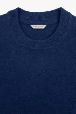 Royal blue woven knit t-shirt