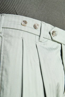 Sage Herringbone trousers