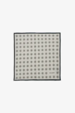 Sage macro circles pocket square