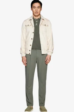 Sand ecosuede trucker jacket