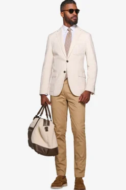 Sand Herringbone blazer