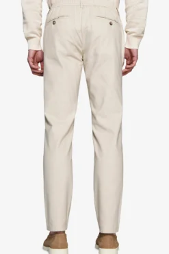 Sand linen blend drawstring pants