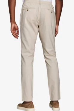 Sand linen blend drawstring pants