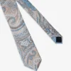 Sand macro floral print tie