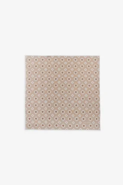 Taupe diamond pattern pocket square