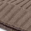 Taupe English rib beanie