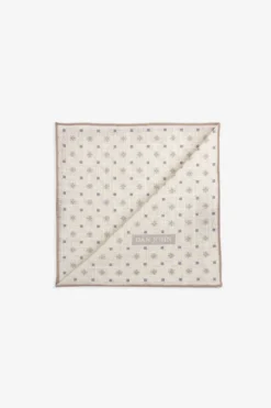 Taupe micro pattern pocket square