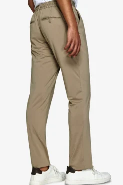 Taupe Relax Tech drawstring trousers