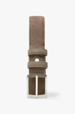 Taupe suede casual belt