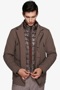 Taupe technical field jacket