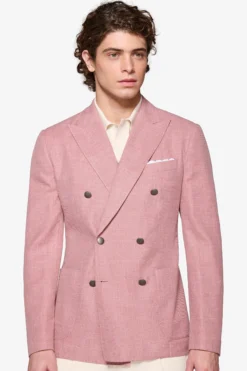 Tropea double-breasted textured blazer