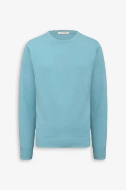 Turquoise cotton crewneck sweater