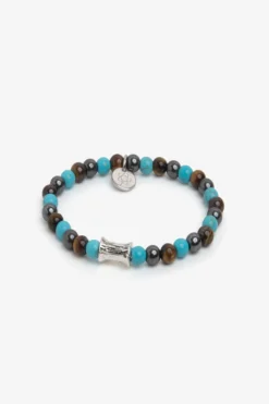 Turquoise small pearls bracelet