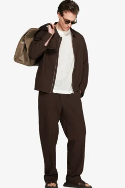 VOLUME Dark brown linen blend jacket