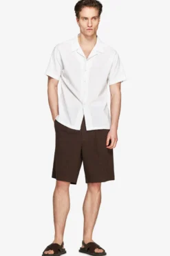 VOLUME White Hawaiian linen blend shirt
