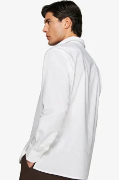 VOLUME White linen blend chester shirt