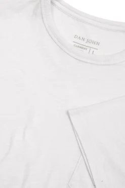 White crewneck t-shirt with chest pocket