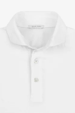 White jersey polo shirt