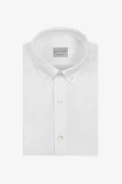 White Oxford button down regular slim shirt