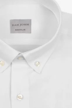 White Oxford button down regular slim shirt